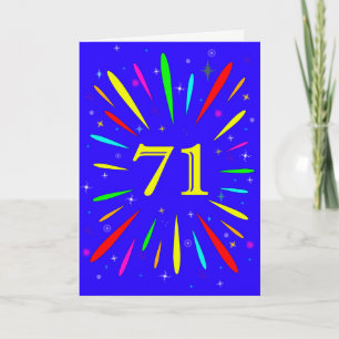 71番目の誕生日爆発カード カード