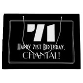 71番目の誕生日～インスパイアアールデコの外観"71" +名前 ラージペーパーバッグ (正面)