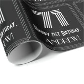 71番目の誕生日:インスパイアアールデコの検索「71」と名前 ラッピングペーパー (ロールコーナー)