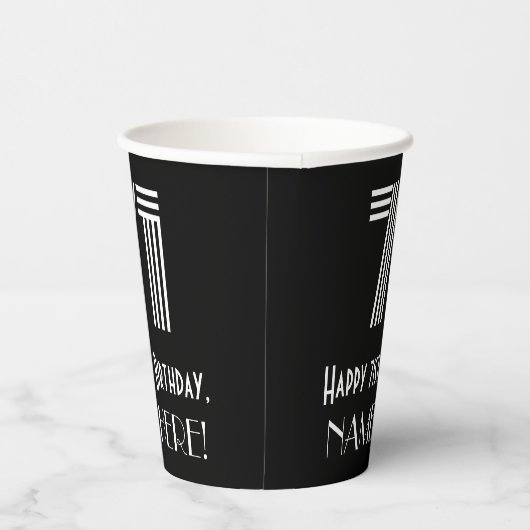 71番目の誕生日:インスパイアアールデコの検索「71」 +名前 紙コップ (右)