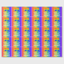 71番目の誕生日: カラフル、おもしろいレインボーパターン# 71