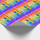 71番目の誕生日: カラフル、おもしろいレインボーパターン# 71 ラッピングペーパー (角)