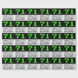 71番目の誕生日- Nerdy/オタク系のスタイル「71」と名前 ラッピングペーパー