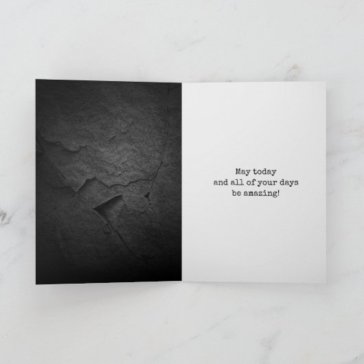 71誕生日の国旗とハゲのワシ カード (内部)