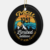 71誕生日ギフト5月素晴らしから71歳 セラミックオーナメント (左)