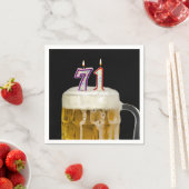 71誕生日ビールオンブラック スタンダードカクテルナプキン (インサイチュ)