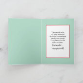 71誕生日旧ファッションド緑スタンプ カード (内部)