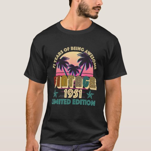 71誕生日71年1951年素晴らしビンタ Tシャツ (正面)