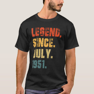71誕生日71歳の伝説1951年7月以来 Tシャツ