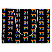 71誕生日:おもしろいレインボーイベント第71パターン ラージペーパーバッグ (裏面)