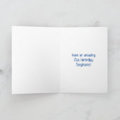 71誕生日:おもしろい花火パターン+レインボー71 カード (内部)