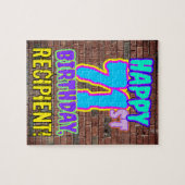 71誕生日~おもしろい、アーバングラフィティインスパイアルック ジグソーパズル (横)