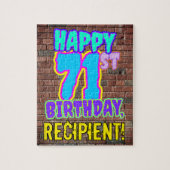 71誕生日~おもしろい、アーバングラフィティインスパイアルック ジグソーパズル (縦)