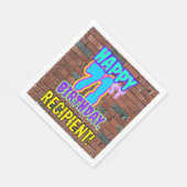 71誕生日~おもしろい、アーバングラフィティインスパイアルック スタンダードランチョンナプキン (角)