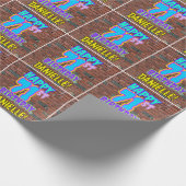 71誕生日:おもしろい、アーバングラフィティインスパイアルック ラッピングペーパー (角)