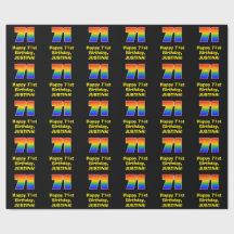 71誕生日:おもしろい、カラフルレインボーインスパイア# 71