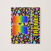 71誕生日:おもしろい、愛するハートシェイプ+「71」 ジグソーパズル (縦)