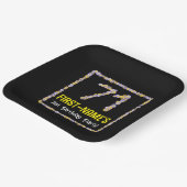 71誕生日:フローラ花数、名前をカスタムする ペーパープレート (傾斜あり)