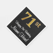 71誕生日~ラグジュアリーエレガントなフェイク金ゴールドルック# スタンダードランチョンナプキン (角)