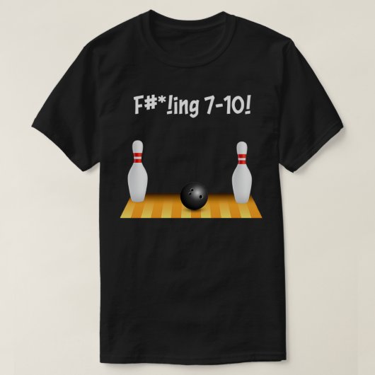710ボーリングフラストレーションデザインT Tシャツ (デザイン正面)