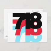 718市外局番 ポストカード (正面/裏面)