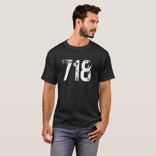 718 Area Code New York NY Mobile Telephone Area Tシャツ (正面フル)