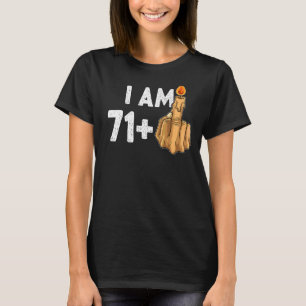 71+1中指72番目の誕生日挑発的 Tシャツ