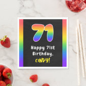 71st Birthday: Rainbow Spectrum # 71, Custom Name スタンダードランチョンナプキン (インサイチュ)