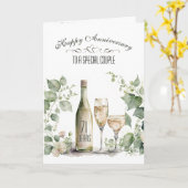 71st Wedding Anniversary Wine and Ivy カード (黄色い花)