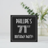 71th Birthday Party:アールデコスタイル(名前をカスタムする付) 招待状 (スタンド正面)