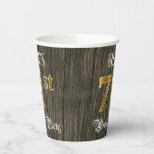 71th Birthday Party — フェイク金ゴールド&ウッドフェイク・ルックス 紙コップ (左)