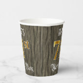 71th Birthday Party — フェイク金ゴールド&ウッドフェイク・ルックス 紙コップ (右)