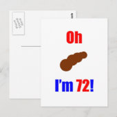 72ああ(うんちの写真)72だ! ポストカード (正面/裏面)