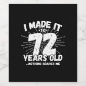 72おもしろい位誕生日引用文皮肉72歳 ワインラベル (シングルラベル)