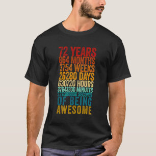 72おもしろい番誕生日シャツ旧メおもしろいートル72年 Tシャツ