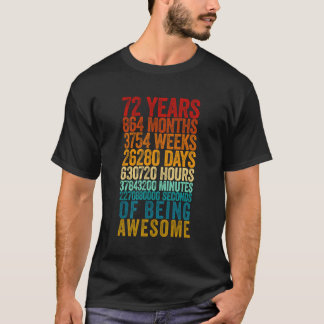 72おもしろい番誕生日シャツ旧メおもしろいートル72年 Tシャツ
