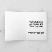 72おもしろいnd "Over the Hill"誕生日 カード (内部)