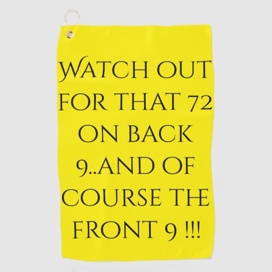 72オン背面9クロスファンシーゴルフタオル ゴルフタオル (正面)
