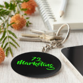 72マーケティング丸キーチェーン キーホルダー (側面)