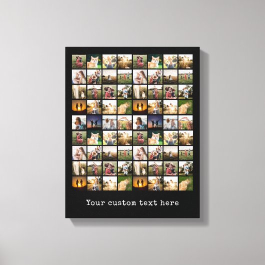 72写真パーソナライズされたコラージュ キャンバスプリント (正面)