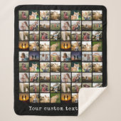 72写真パーソナライズされたコラージュ シェルパブランケット (正面)