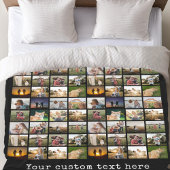 72写真パーソナライズされたコラージュ フリースブランケット