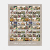 72写真パーソナライズされたコラージュ フリースブランケット (正面)