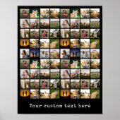 72写真パーソナライズされたコラージュ ポスター (正面)