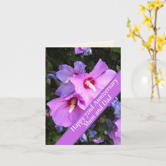 72周年を編集可能 カード (黄色い花)