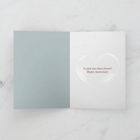 72周年記念カードにボトルのメッセージを表示 カード (内部)