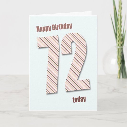 72回目の誕生日カード カード (正面)