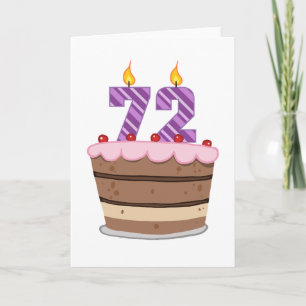 72歳お誕生日ケーキ カード