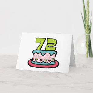 72歳お誕生日ケーキ カード