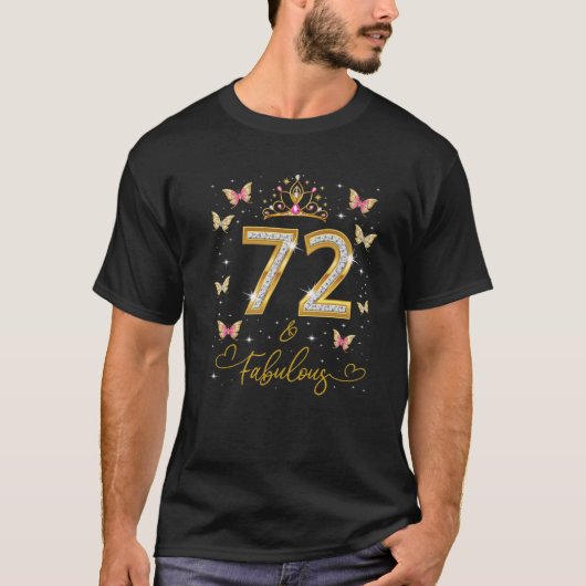 72歳と素晴らしい72歳の女性72誕生日Q Tシャツ (正面)